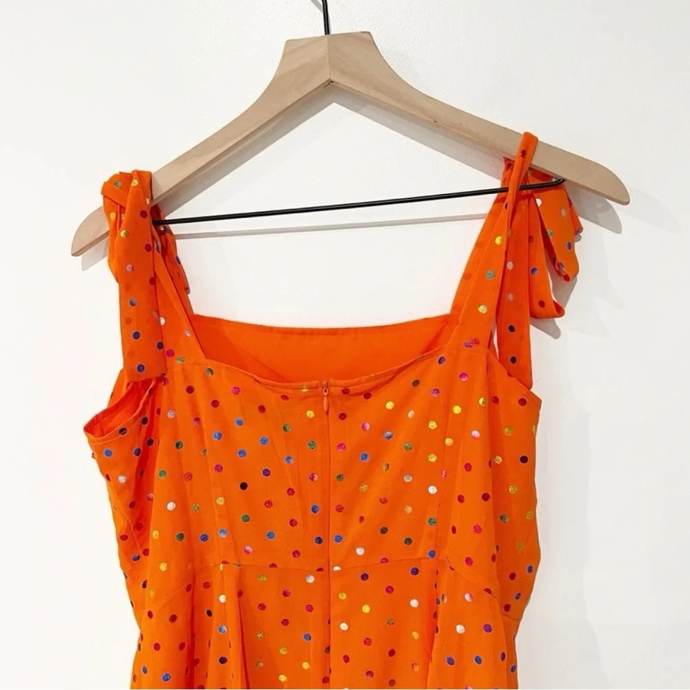 Never Fully Dressed Orange Polka Dot Mini Dress - Picture 3 of 8